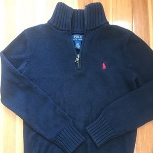 Polo Ralph Lauren cotton navy sweater pullover EUC 8